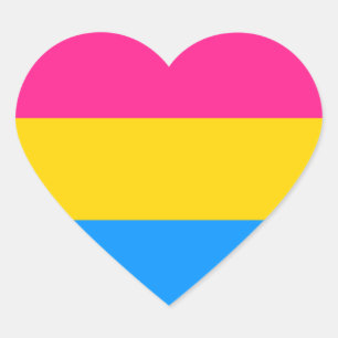 Pansexualプライドのステッカー-ハート ハートシール