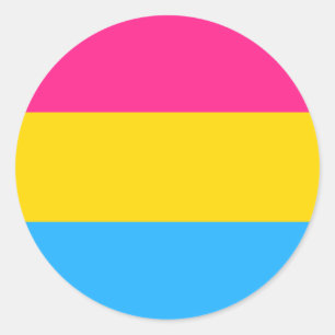 Pansexualプライドの円のステッカー ラウンドシール