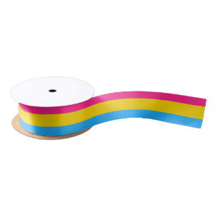 Pansexualプライドの旗 サテンリボン