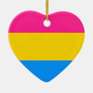 Pansexualプライドの旗 セラミックオーナメント