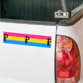 Pansexualプライドの旗 バンパーステッカー (トラック上)