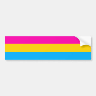 Pansexualプライドの旗 バンパーステッカー