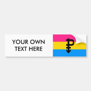 Pansexualプライドの旗 バンパーステッカー