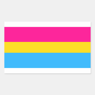 "PANSEXUALプライドの旗" 長方形シール