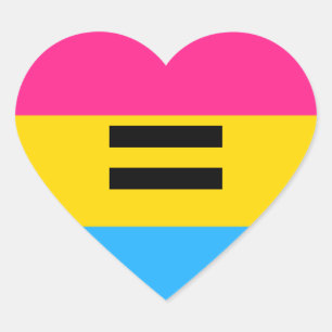 Pansexualプライド ハートシール