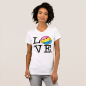 Pansexual愛微笑の旗 Tシャツ (正面フル)