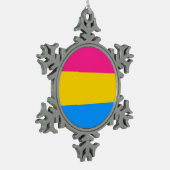 Pansexual旗 スノーフレークピューターオーナメント (左)