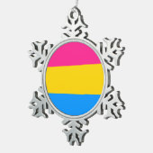 Pansexual旗 スノーフレークピューターオーナメント (右)