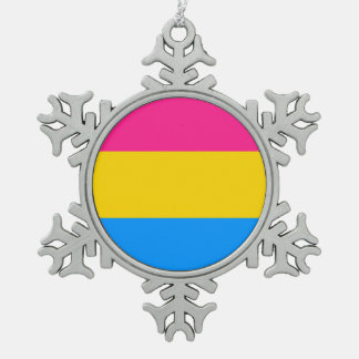 Pansexual旗 スノーフレークピューターオーナメント