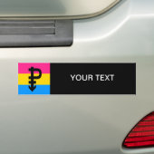 Pansexual旗 バンパーステッカー (車上)