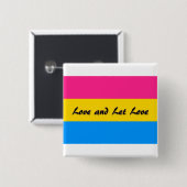 Pansexual:  愛は愛を可能にし、 缶バッジ (正面&裏面)