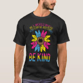 Pansexual Be Kind Sunflower Pan Pride Flag Lgbtq W Tシャツ (正面)