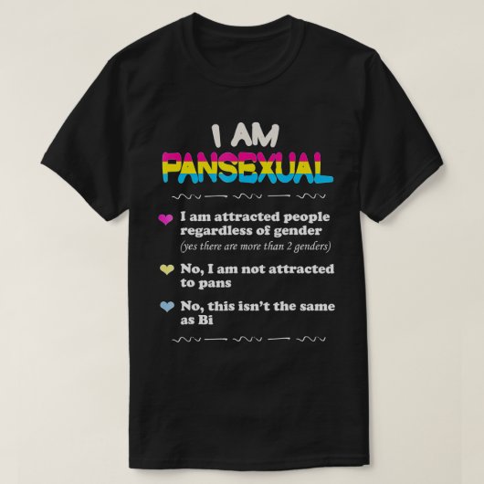 Pansexual Definition   Funny Gay Pride LGB  Tシャツ (デザイン正面)