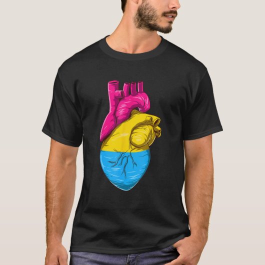 Pansexual Heart Tシャツ (正面)
