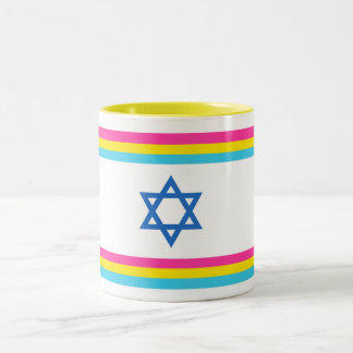 Pansexual Israel Pride Flag ツートーンマグカップ