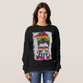 Pansexual Love s Wide Net Pansexual Flag スウェットシャツ (正面フル)