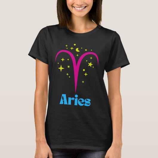 Pansexual Pan Aries Zodiac Sign Astrology LGBTQ LG Tシャツ (正面)