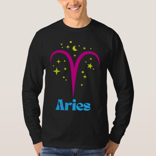 Pansexual Pan Aries Zodiac Sign Astrology LGBTQ LG Tシャツ (正面)