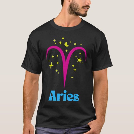 Pansexual Pan Aries Zodiac Sign Astrology LGBTQ LG Tシャツ (正面)