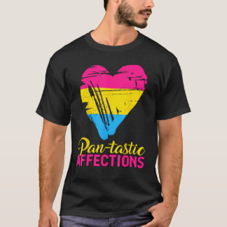 Pansexual Pan tastic Affections Heart Pansexual Fl Tシャツ