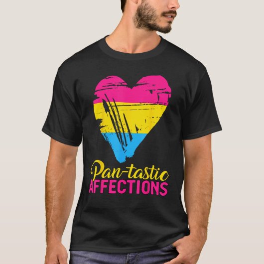 Pansexual Pan tastic Affections Heart Pansexual Fl Tシャツ (正面)