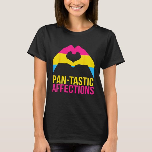 Pansexual Pan tastic Affections Heart Pansexual Fl Tシャツ (正面)