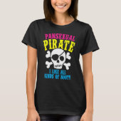 Pansexual Pirate Booty Rainbow Ally LGBTQ Pride Co Tシャツ (正面)