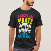 Pansexual Pirate Booty Rainbow Ally LGBTQ Pride Co Tシャツ (正面)
