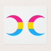 Pansexual Pride Crescent Moons Greeting Card 名刺 (外部フラット)