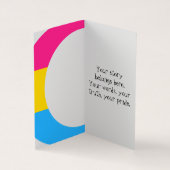 Pansexual Pride Crescent Moons Greeting Card 名刺 (内部)