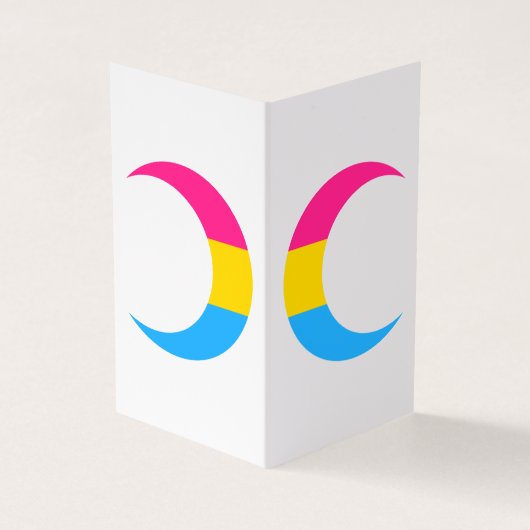 Pansexual Pride Crescent Moons Greeting Card 名刺 (外部)