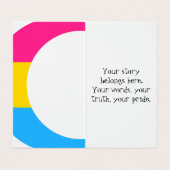 Pansexual Pride Crescent Moons Greeting Card 名刺 (内部フラット)