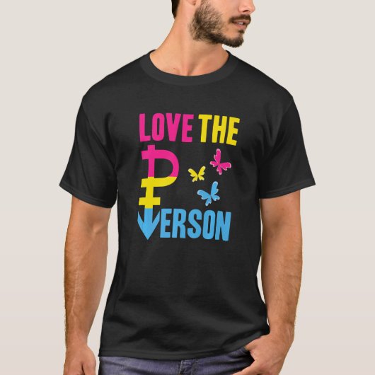 Pansexual Pride Flag Affirmation Butterfly Pan Sym Tシャツ (正面)