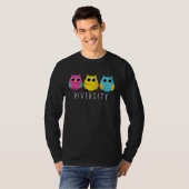 Pansexual Pride Owl Pan LGBTQ Tシャツ (正面フル)