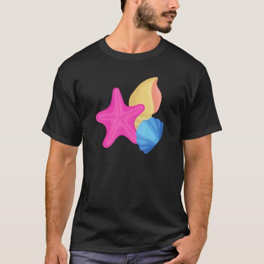 Pansexual Pride Seashells LGBTQ Pan Flag  LGBTQIA+ Tシャツ (正面)