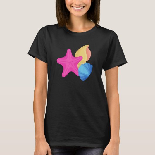 Pansexual Pride Seashells LGBTQ Pan Flag  LGBTQIA+ Tシャツ (正面)
