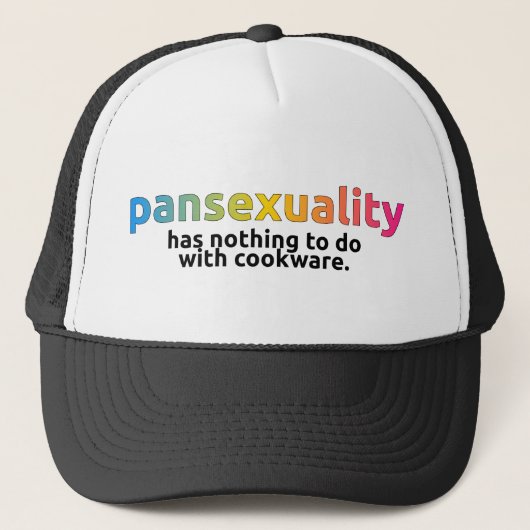"Pansexuality調理器具"の帽子とは全く関係ありません キャップ (正面)