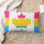 Pansexuality Canadian pride flag Throw Pillow ランバークッション (ブランケット)