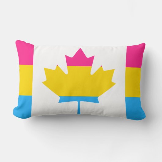 Pansexuality Canadian pride flag Throw Pillow ランバークッション (正面)