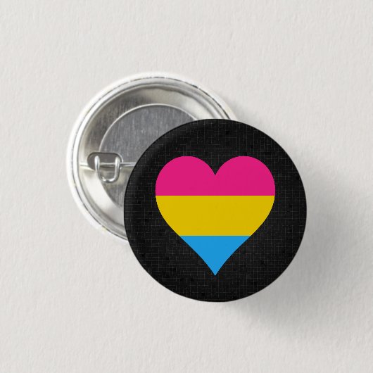 Pansexuality flag black button 缶バッジ (正面&裏面)