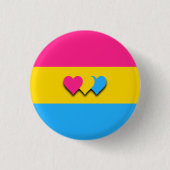 Pansexuality flag button 缶バッジ (正面)