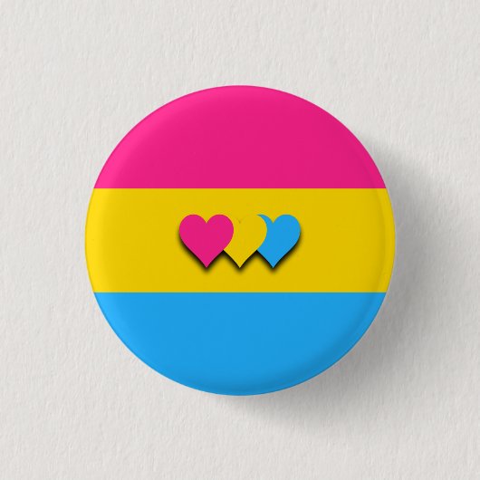 Pansexuality flag button 缶バッジ (正面)