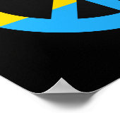 Pansexuality flag peace sign poster ポスター (角)