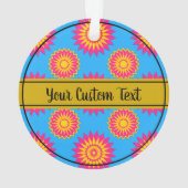 Pansexuality pride blue flower pattern ornament オーナメント (裏面)