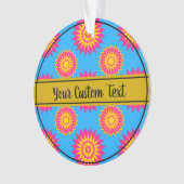 Pansexuality pride blue flower pattern ornament オーナメント (正面)