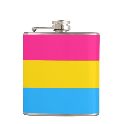 Pansexuality Pride flag フラスク (正面)