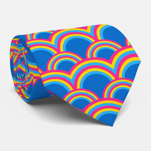 Pansexuality pride flag / blue rainbow pattern ネクタイ (ロール)