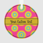 Pansexuality pride pink flower pattern ornament オーナメント (裏面)