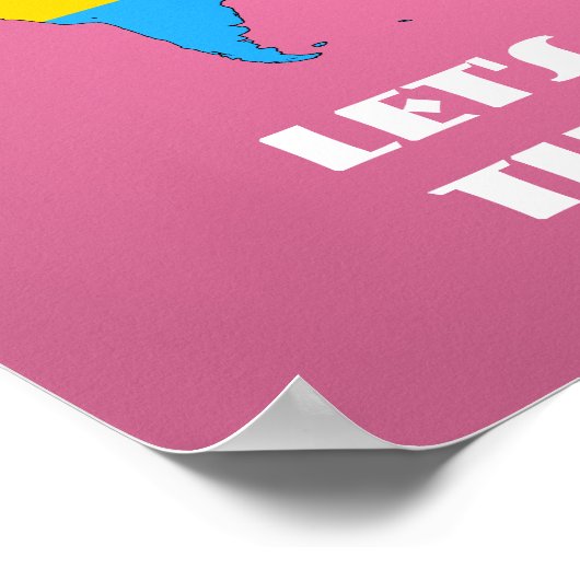 Pansexuality pride world map ポスター (角)