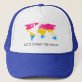 Pansexuality pride world map Hat キャップ (正面)